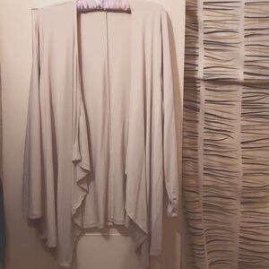 Torrid Creamy Taupe Gray/ Supersoft Drape Front Cardigan, Size 1
